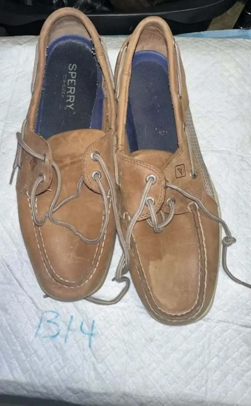 Sperry Top-Sider Men's Brown Leather Boat Shoes Size 11